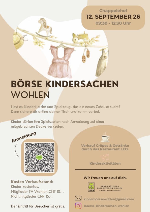 Kinderkleiderboerse 2026 Flyer